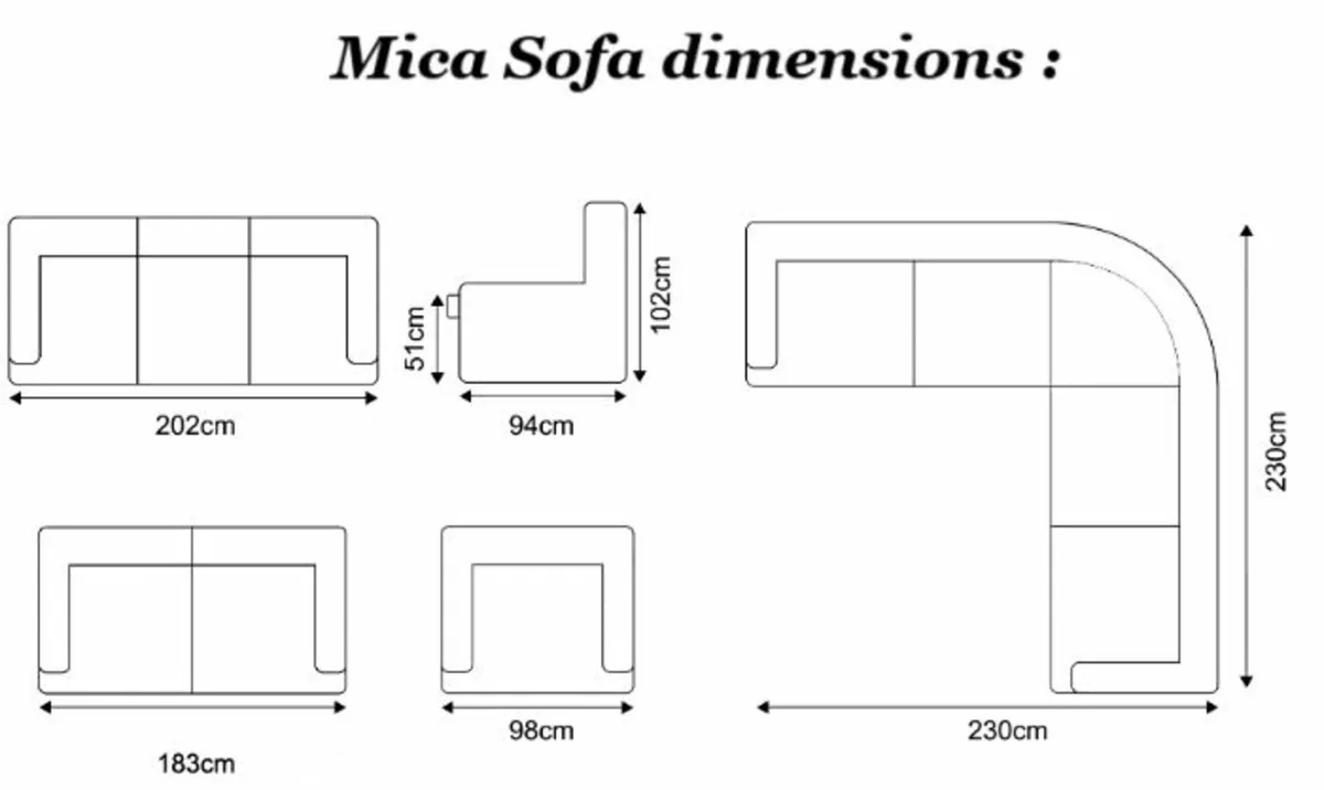 NEW Living Room Sofa - Mica 3+2 or Corner Set - Image 2