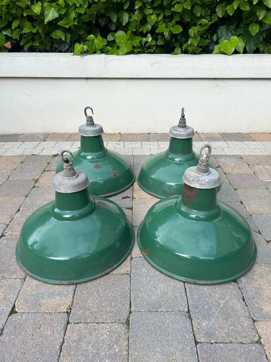 Industrial enamel bottle green light shades - Image 2
