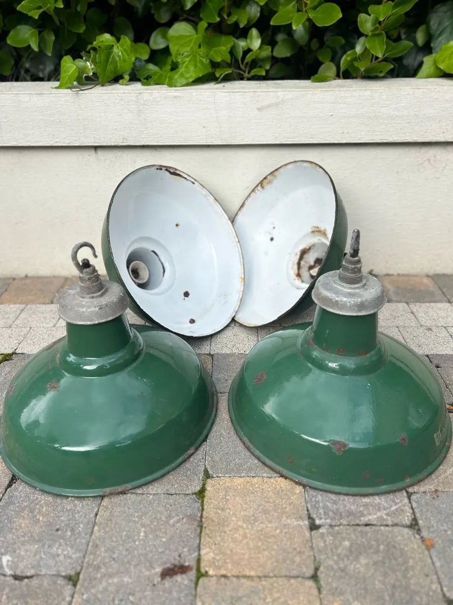 Industrial enamel bottle green light shades - Image 3