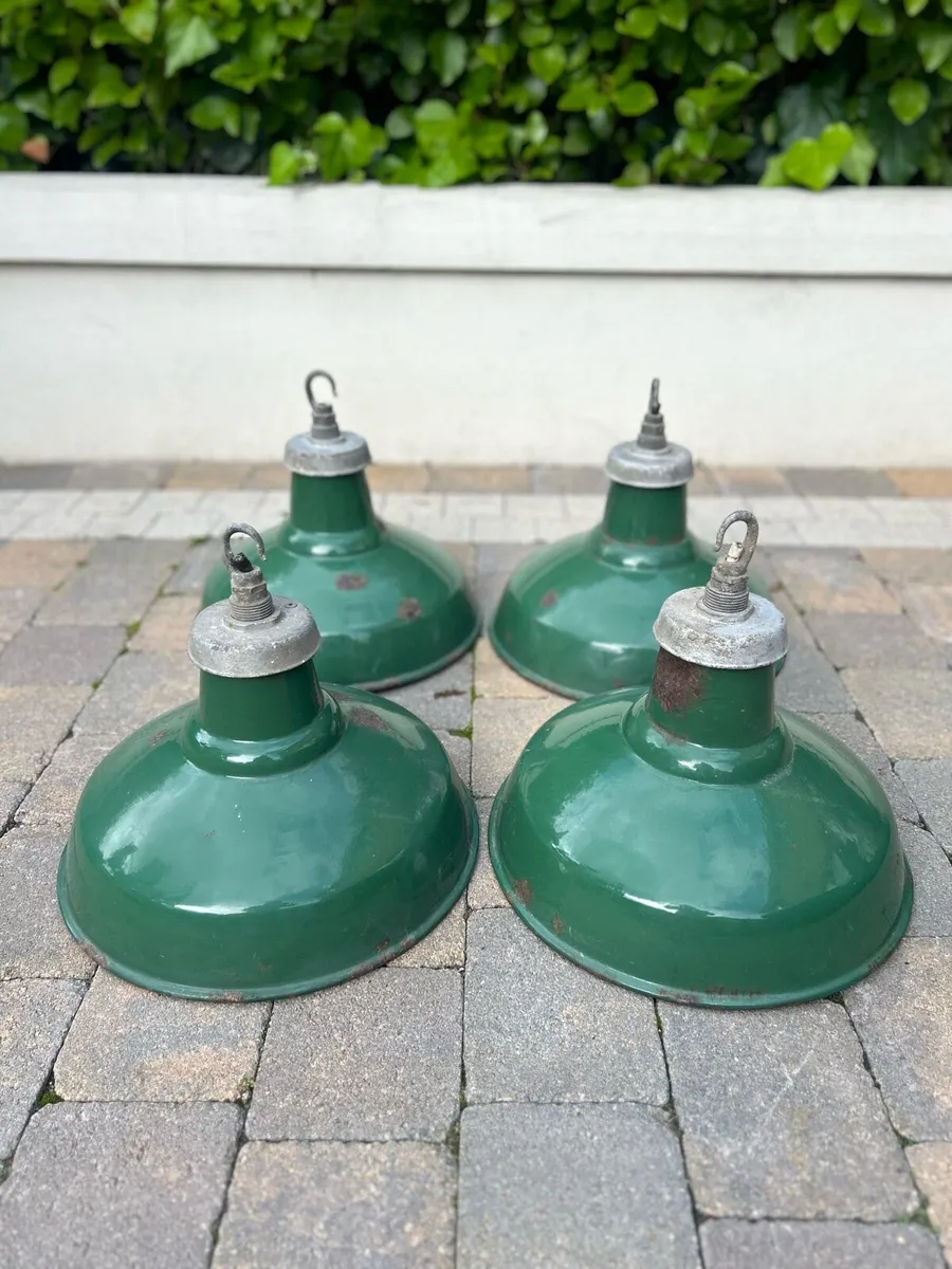 Industrial enamel bottle green light shades - Image 4