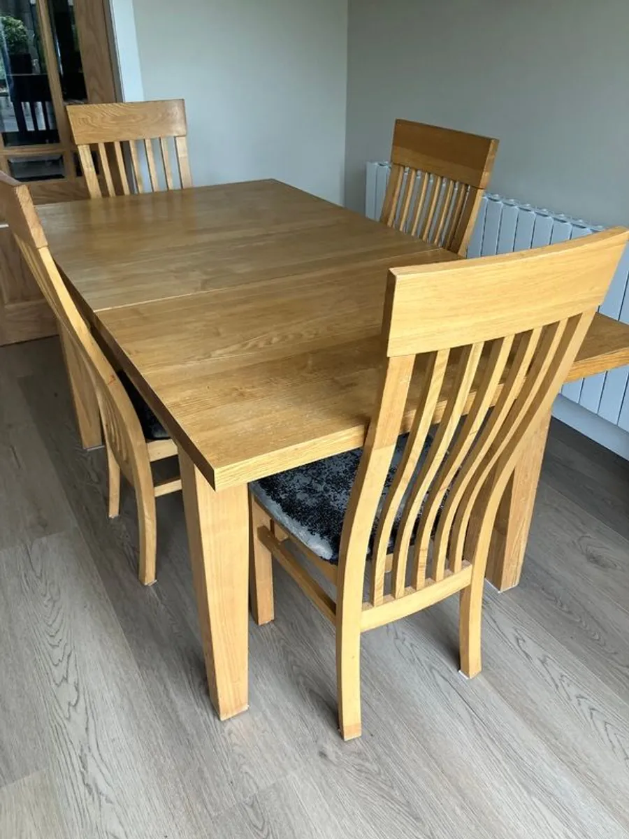 Solid Ash dining Table & 4 Chairs - Image 2