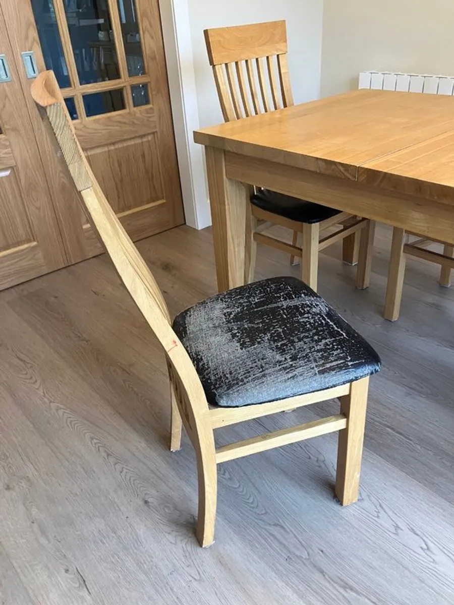 Solid Ash dining Table & 4 Chairs - Image 4