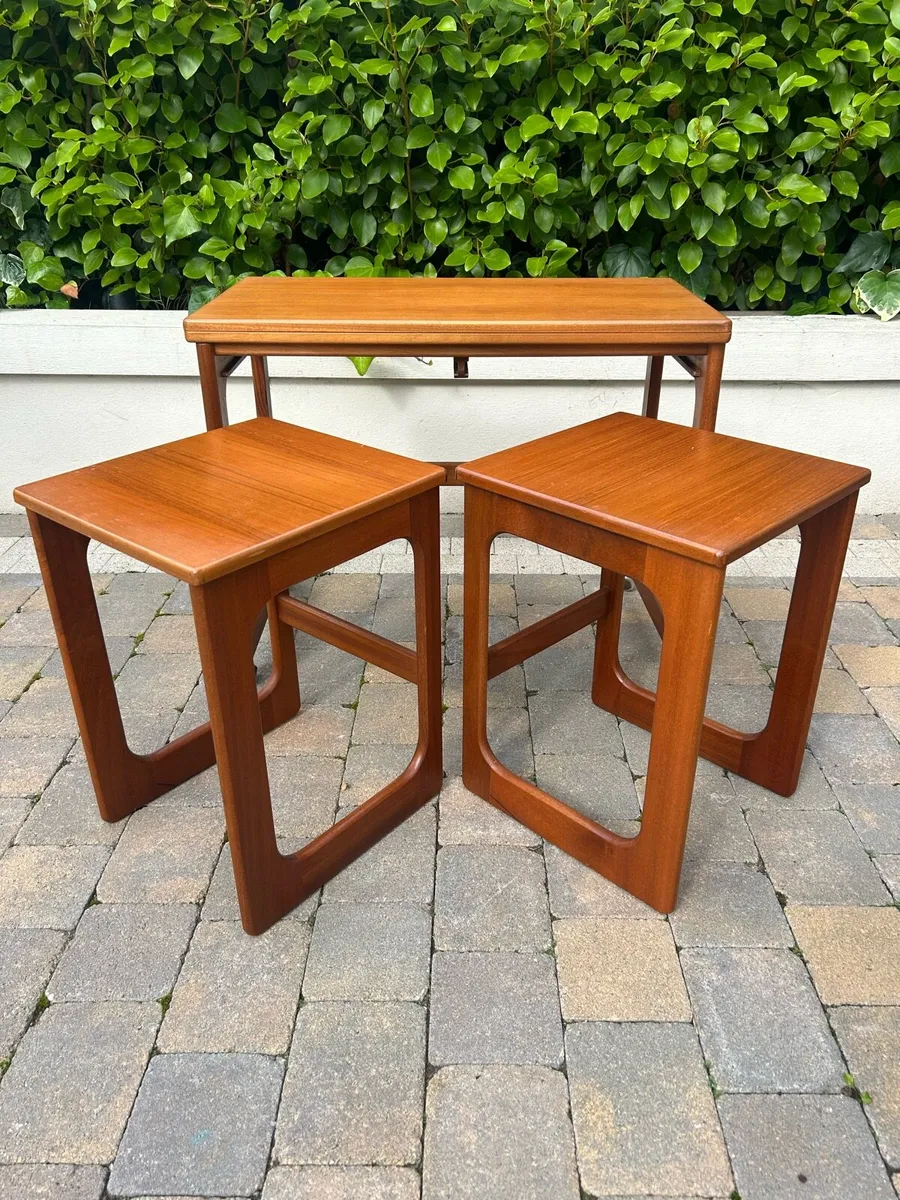 McIntosh mid century trio of teak tables retro - Image 1