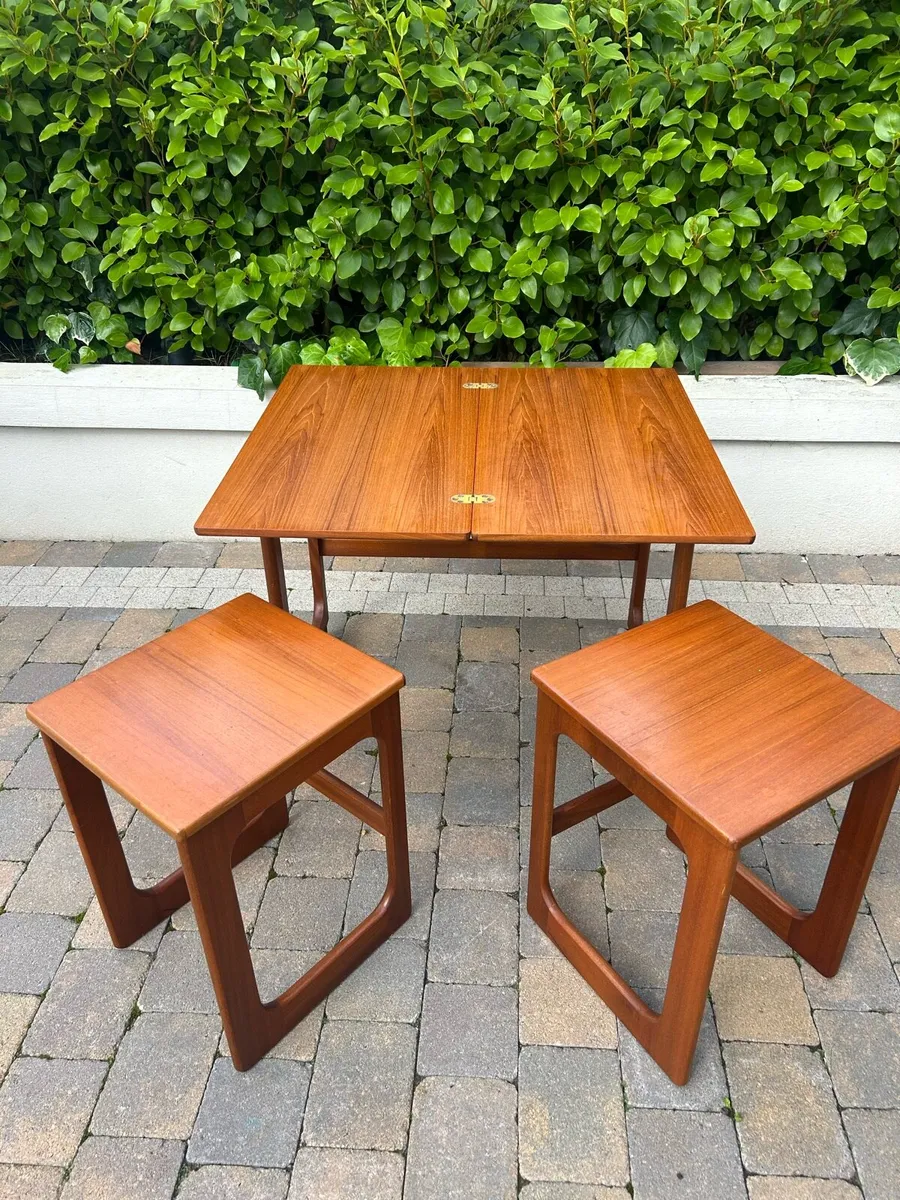 McIntosh mid century trio of teak tables retro - Image 4