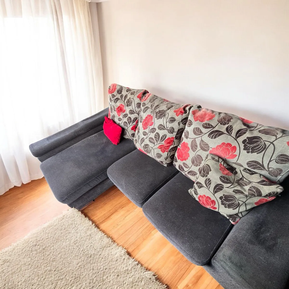 Brown corner sofa electric recliner couch - Image 1