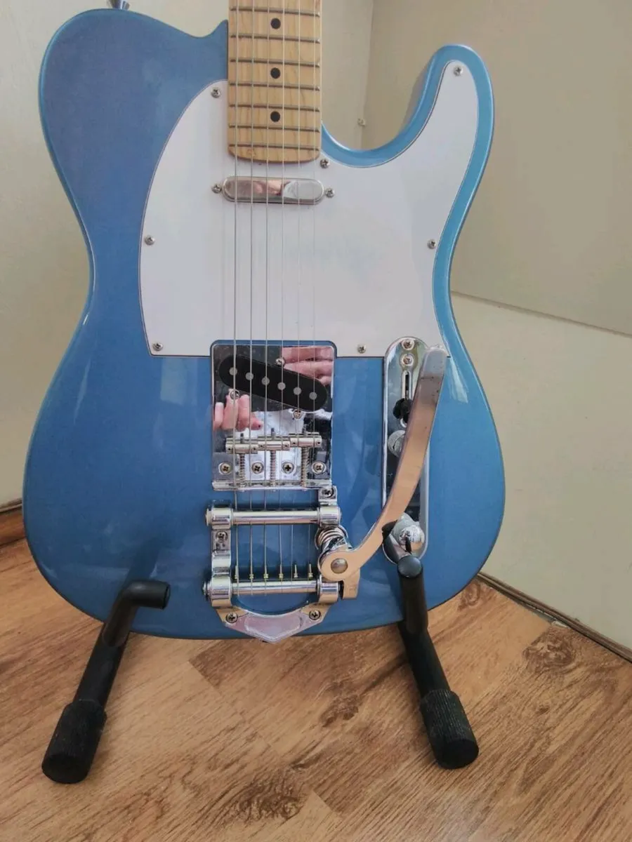 Harley Benton metallic blue telecaster - Image 1