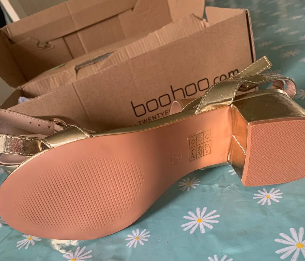 Gold boohoo Sandals - Image 2