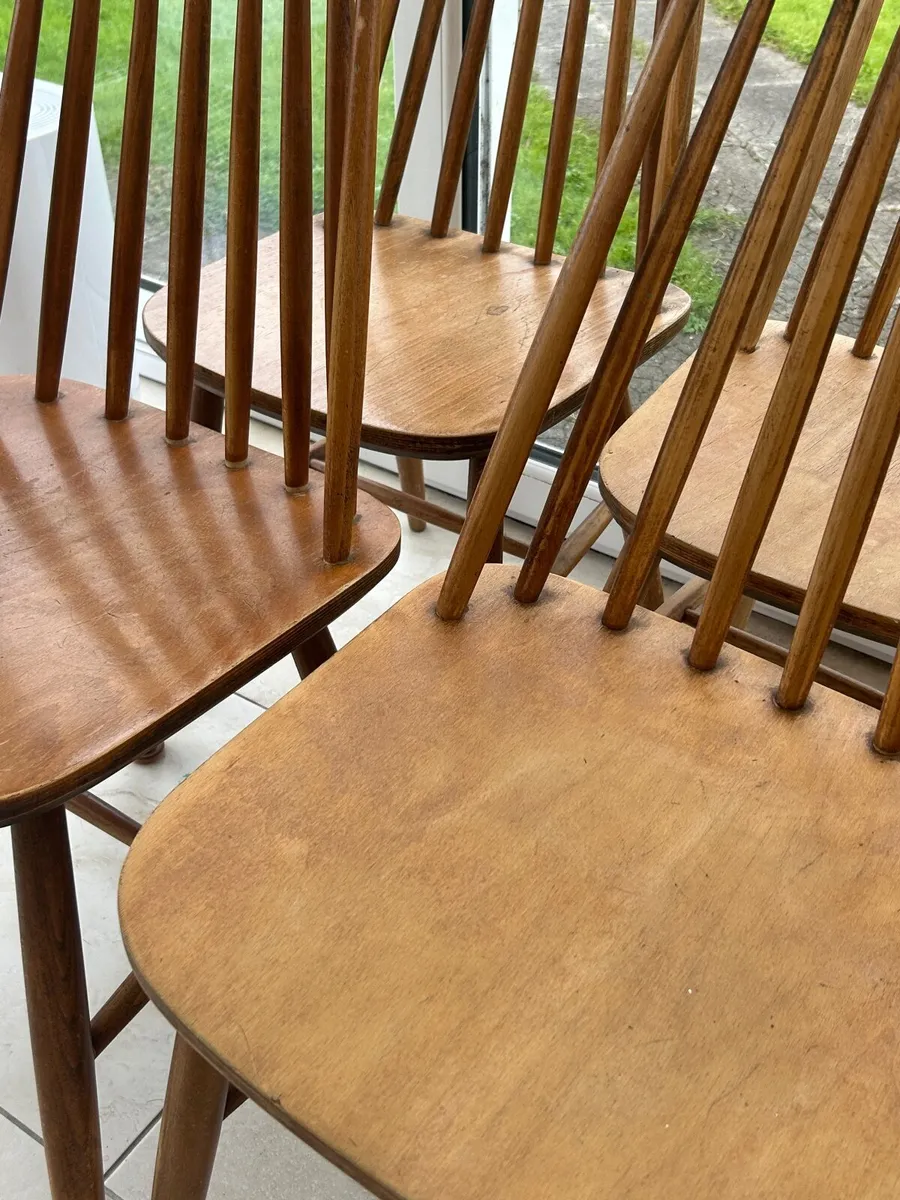 Vintage Wooden Dining Chairs - Image 3