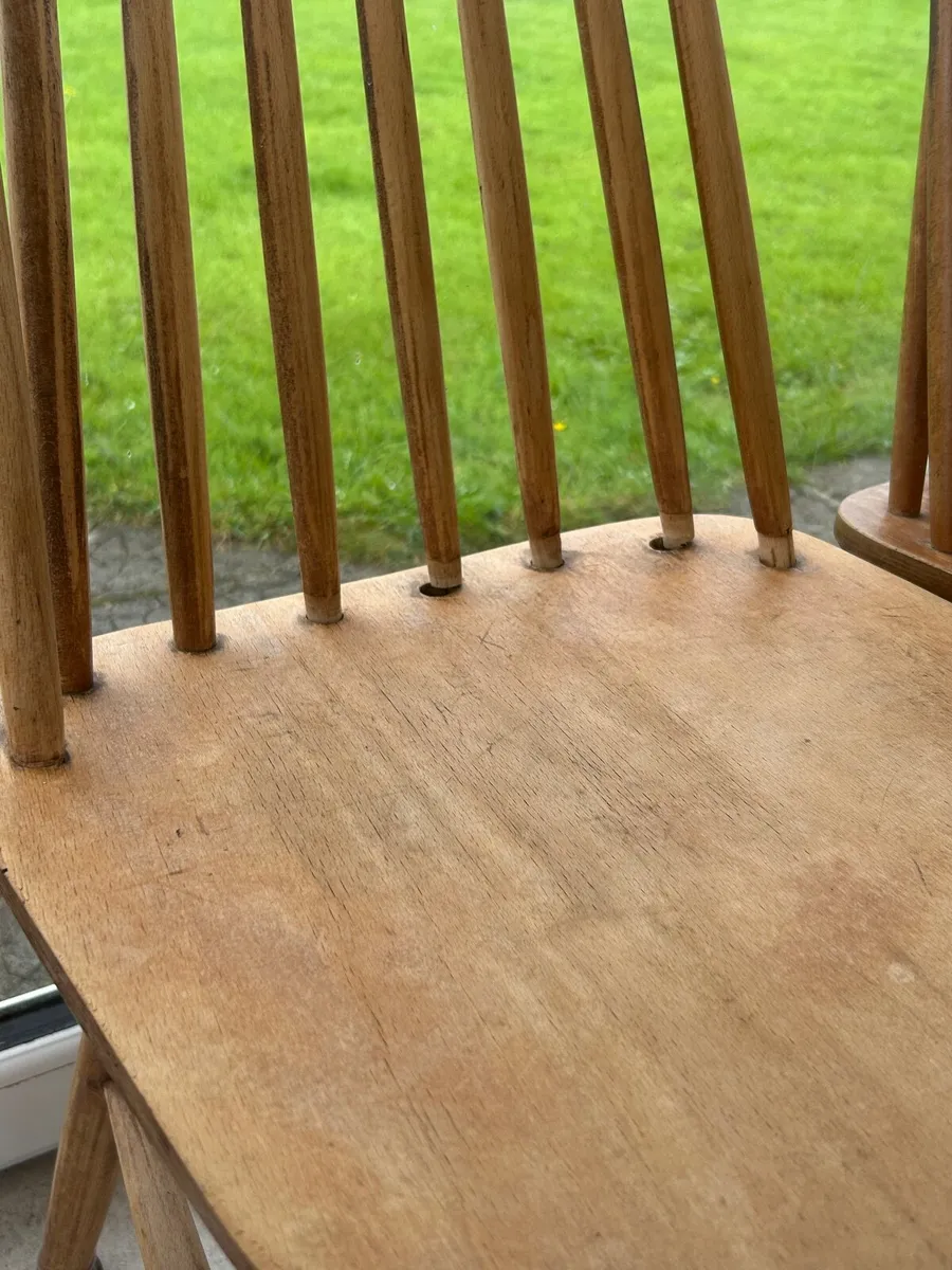 Vintage Wooden Dining Chairs - Image 4