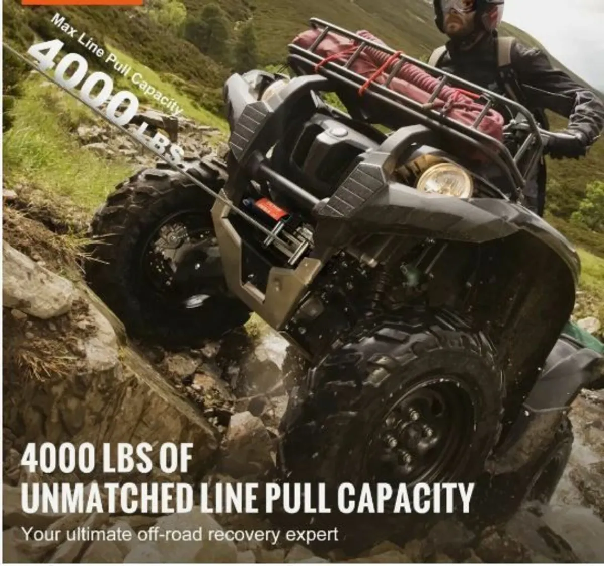 Electric Winch ATV UTV 1814.4 kg Steel Cable - Image 2