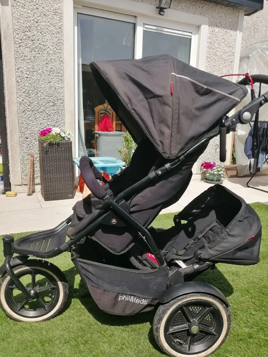 Phil and Teds Explorer black double buggy - Image 1