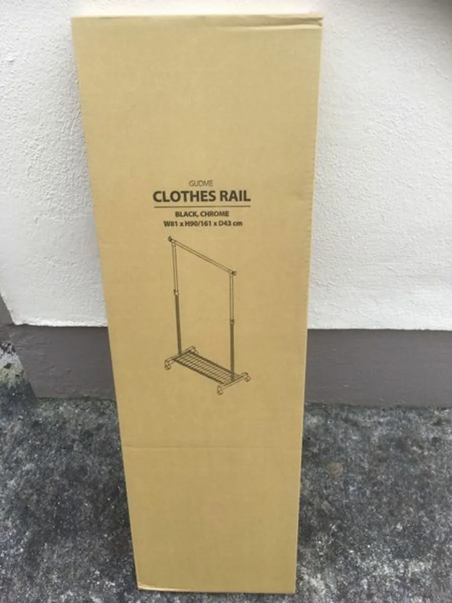 BRAND NEW IN BOX Chrome Plated Clothes Rail - Image 2