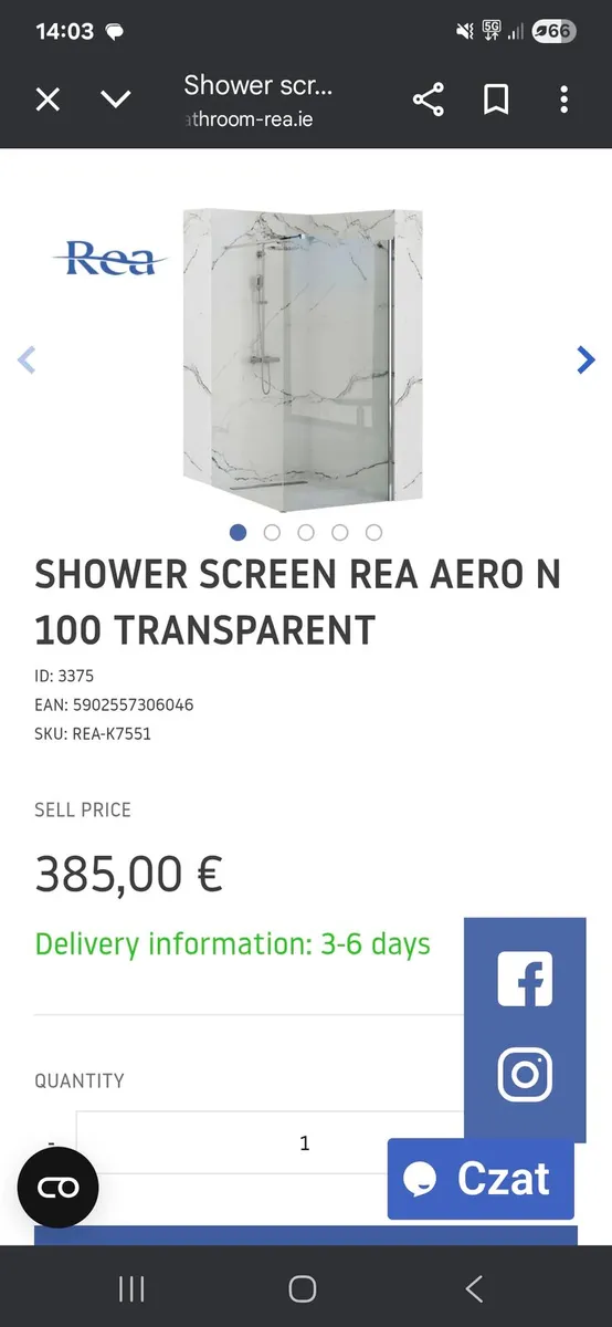 Shower Screen (unused) - Image 1