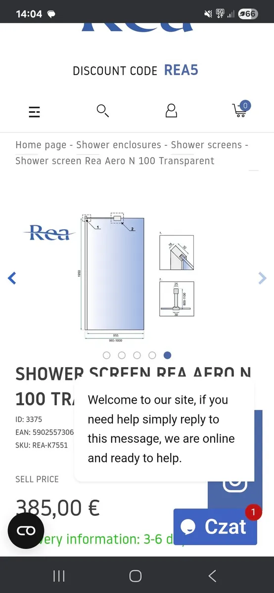 Shower Screen (unused) - Image 4
