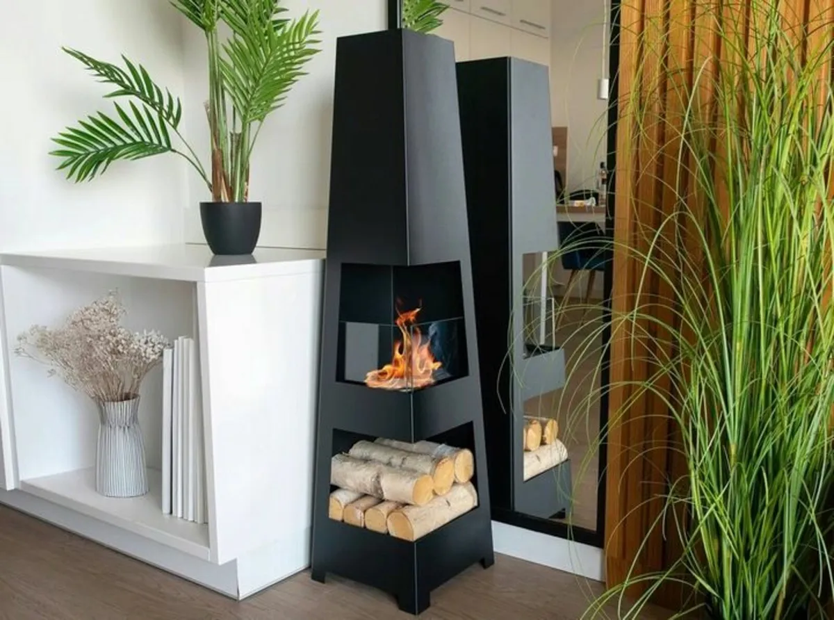 Pyramid Garden – Freestanding Bioethanol Fireplace - Image 2