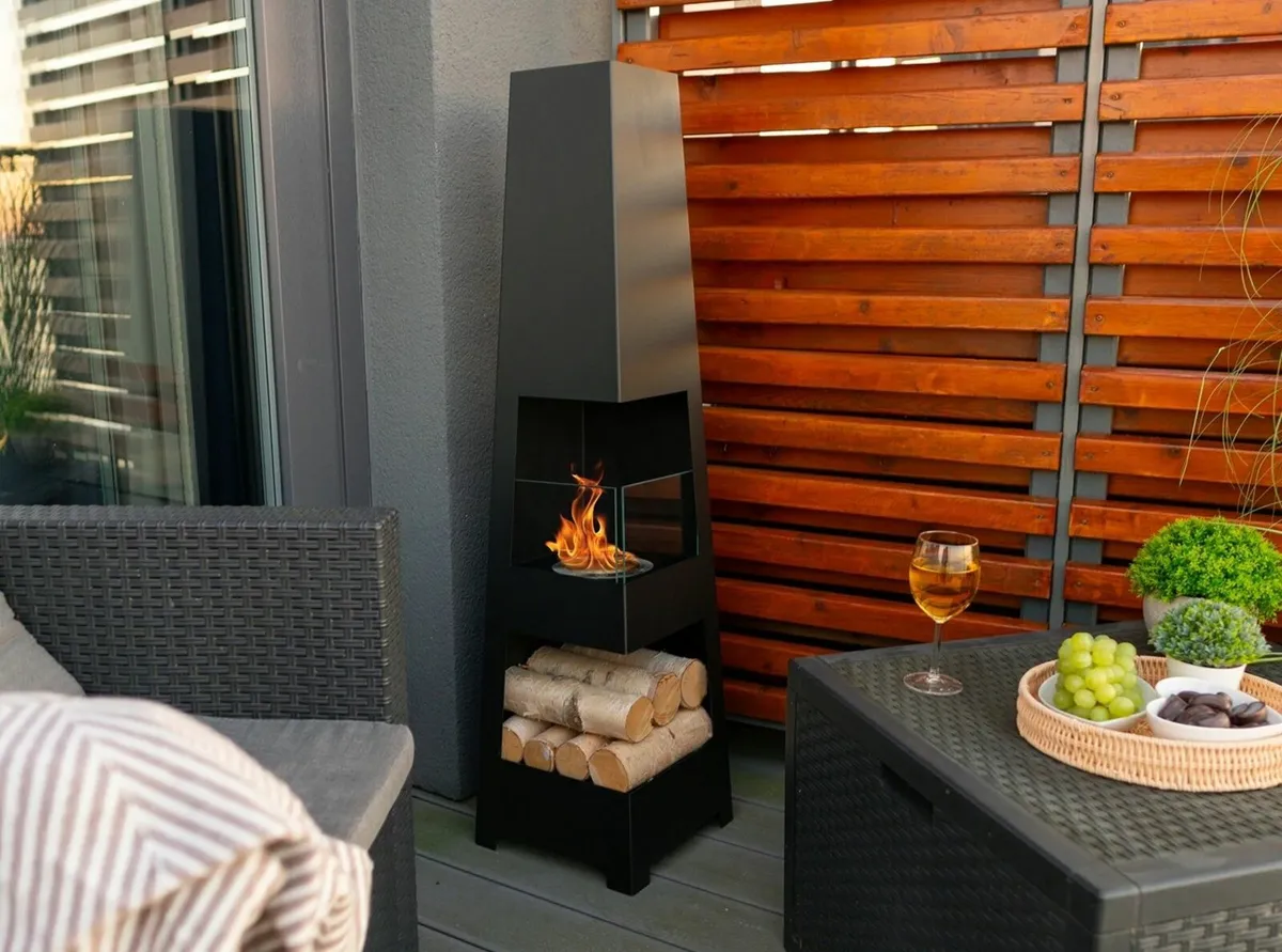 Pyramid Garden – Freestanding Bioethanol Fireplace - Image 3