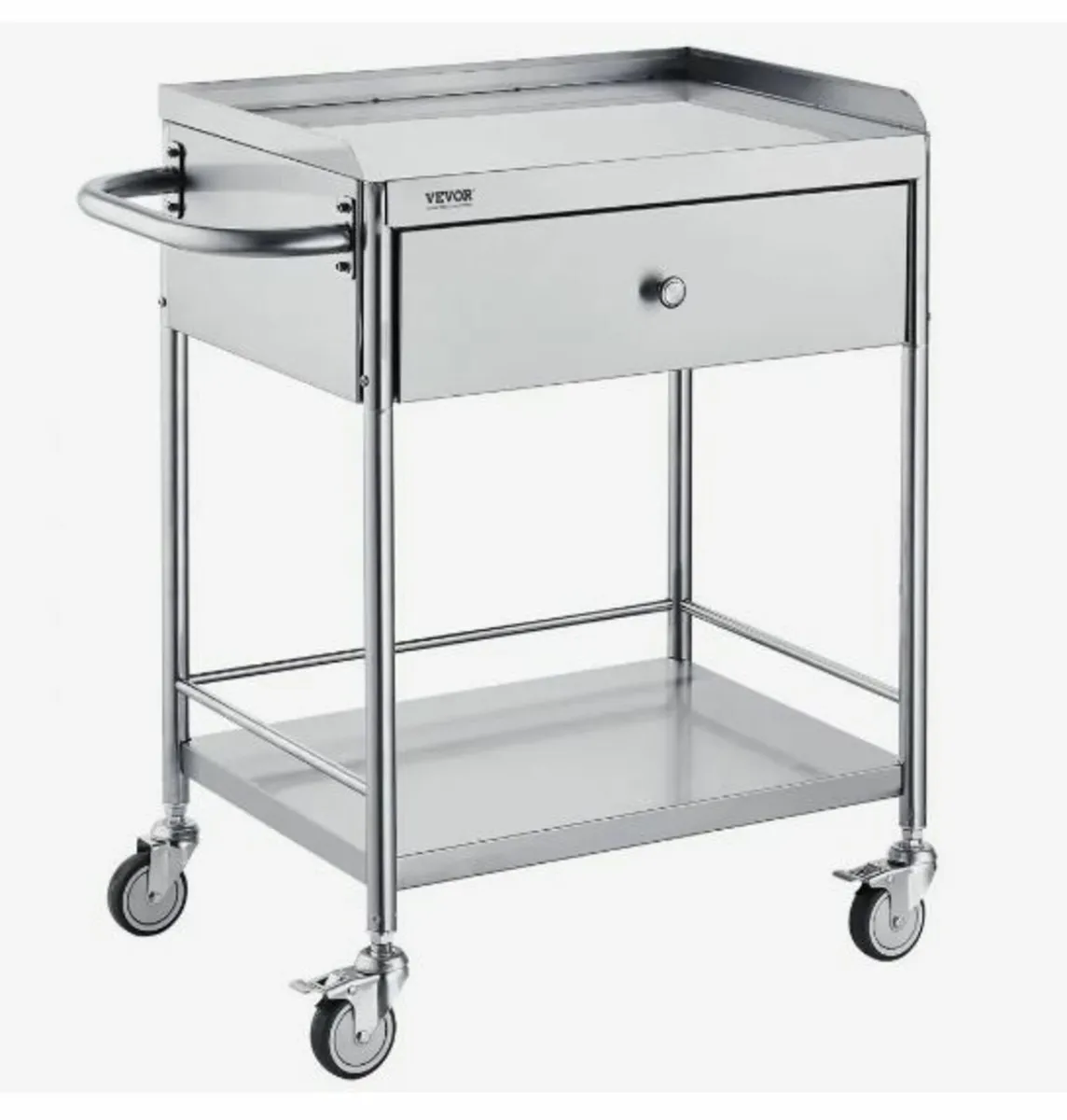 Medical Cart, 2 Layers Stainless Steel - Image 1