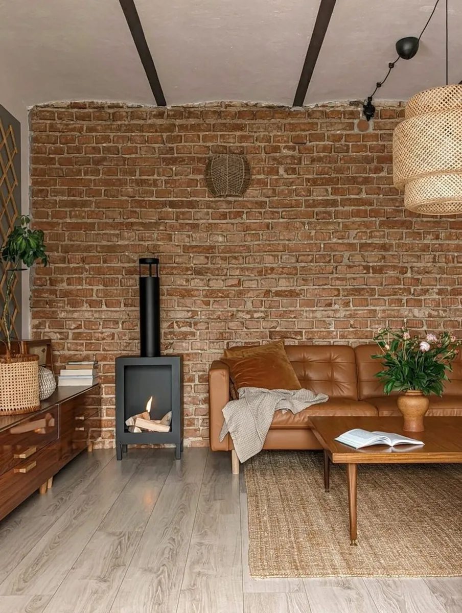 Kozen Freestanding Bioethanol Fireplace - Matte Bl - Image 3