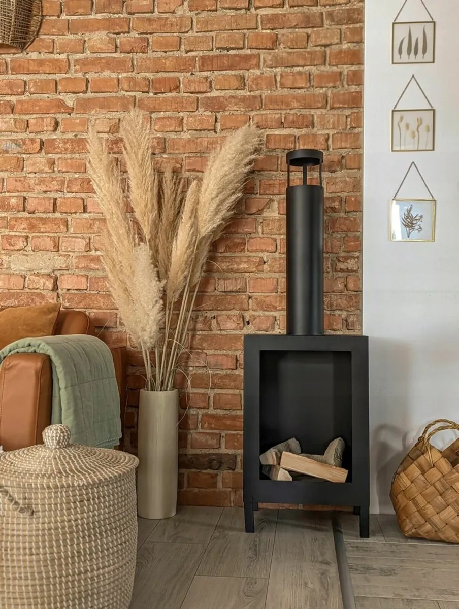 Kozen Freestanding Bioethanol Fireplace - Matte Bl - Image 4