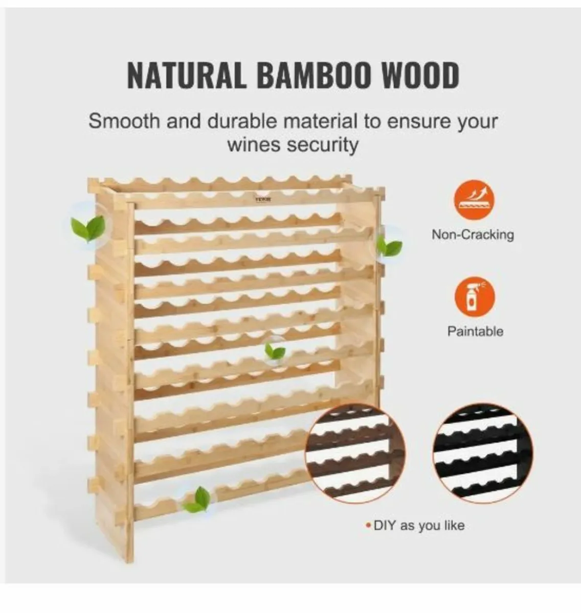 72 Bottle Stackable Modular Wine Rack - Image 4