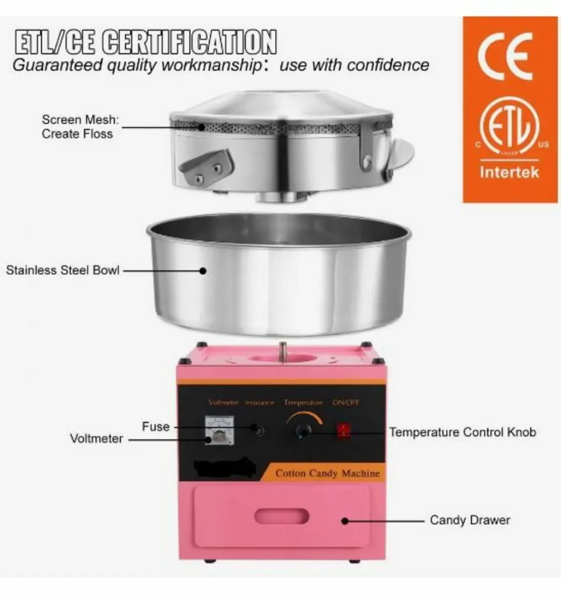 Commercial Cotton Candy Machine Sugar Floss - Image 4