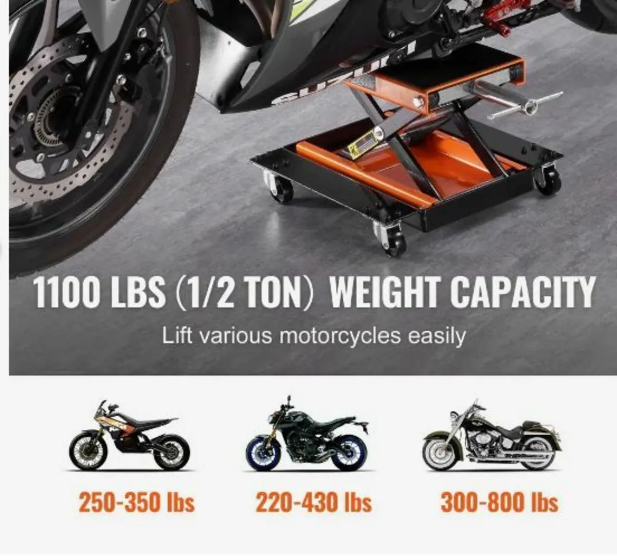 Motorcycle Lift ATV Scissor Jack Dolly - Image 3