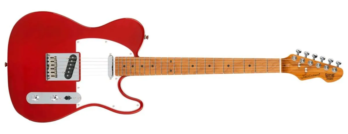 Levinson Sceptre Red Telecaster Electric Guitar - Image 4
