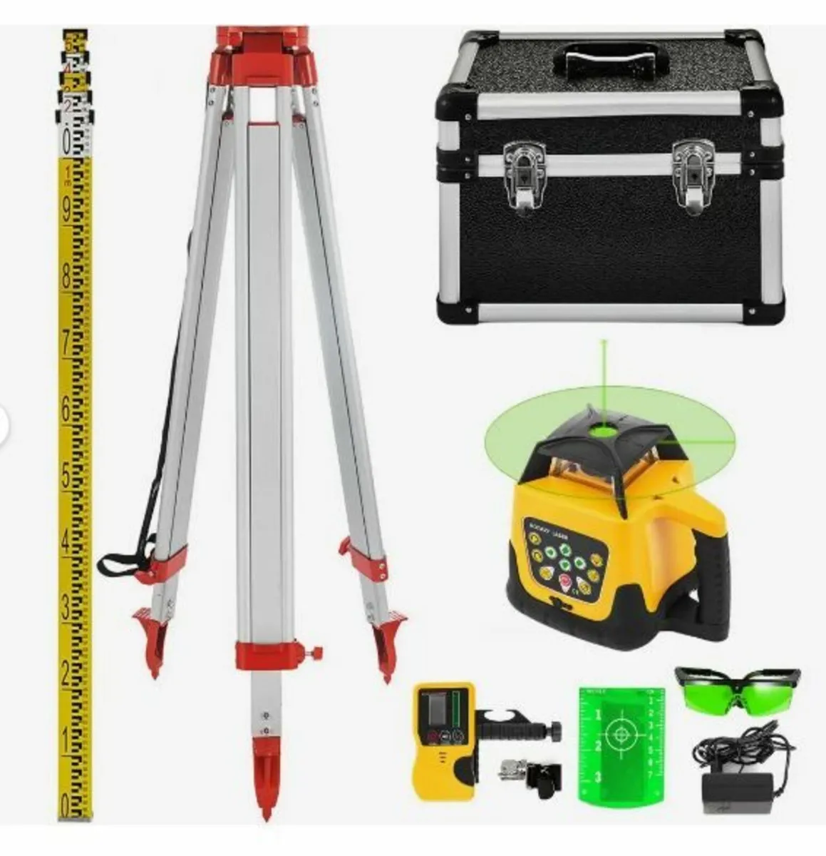 Rotary Green Laser Kit 500m+1.65m Aluminum - Image 1