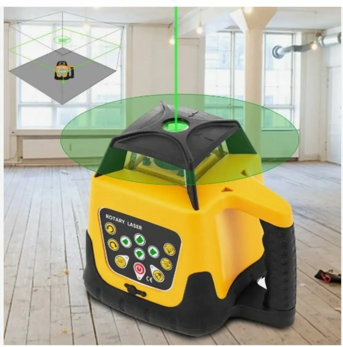 Rotary Green Laser Kit 500m+1.65m Aluminum - Image 2