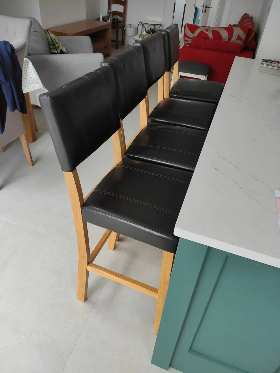 Kitchen counter stools (x 4) - Image 1
