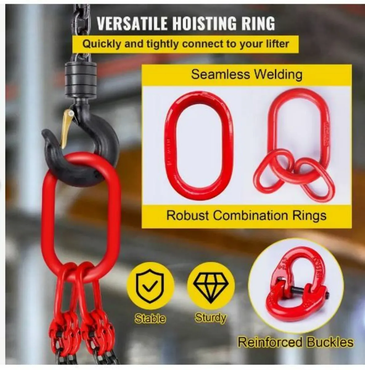 8MM Lifting Chain Sling with Hooks - Image 4
