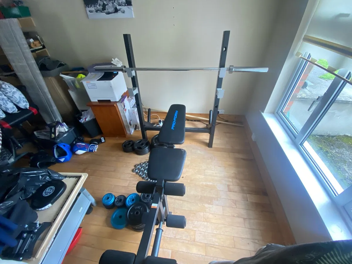 BenchPress w/Leg extension and full set of weights - Image 2
