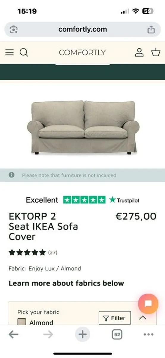 Ikea Ektorp Sofa cover - Image 3