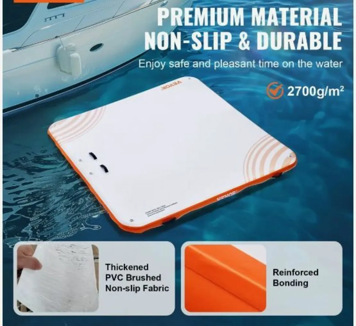 Inflatable Floating Dock,7 x 7FT - Image 2