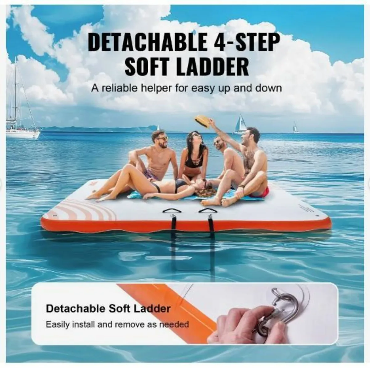Inflatable Floating Dock,7 x 7FT - Image 4