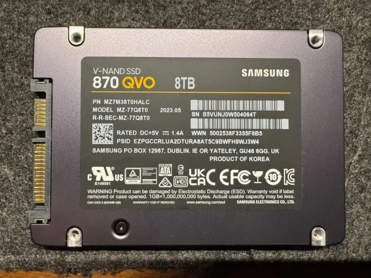 Samsung 870 QVO 8TB 2.5 Inch Internal SSD - Image 1