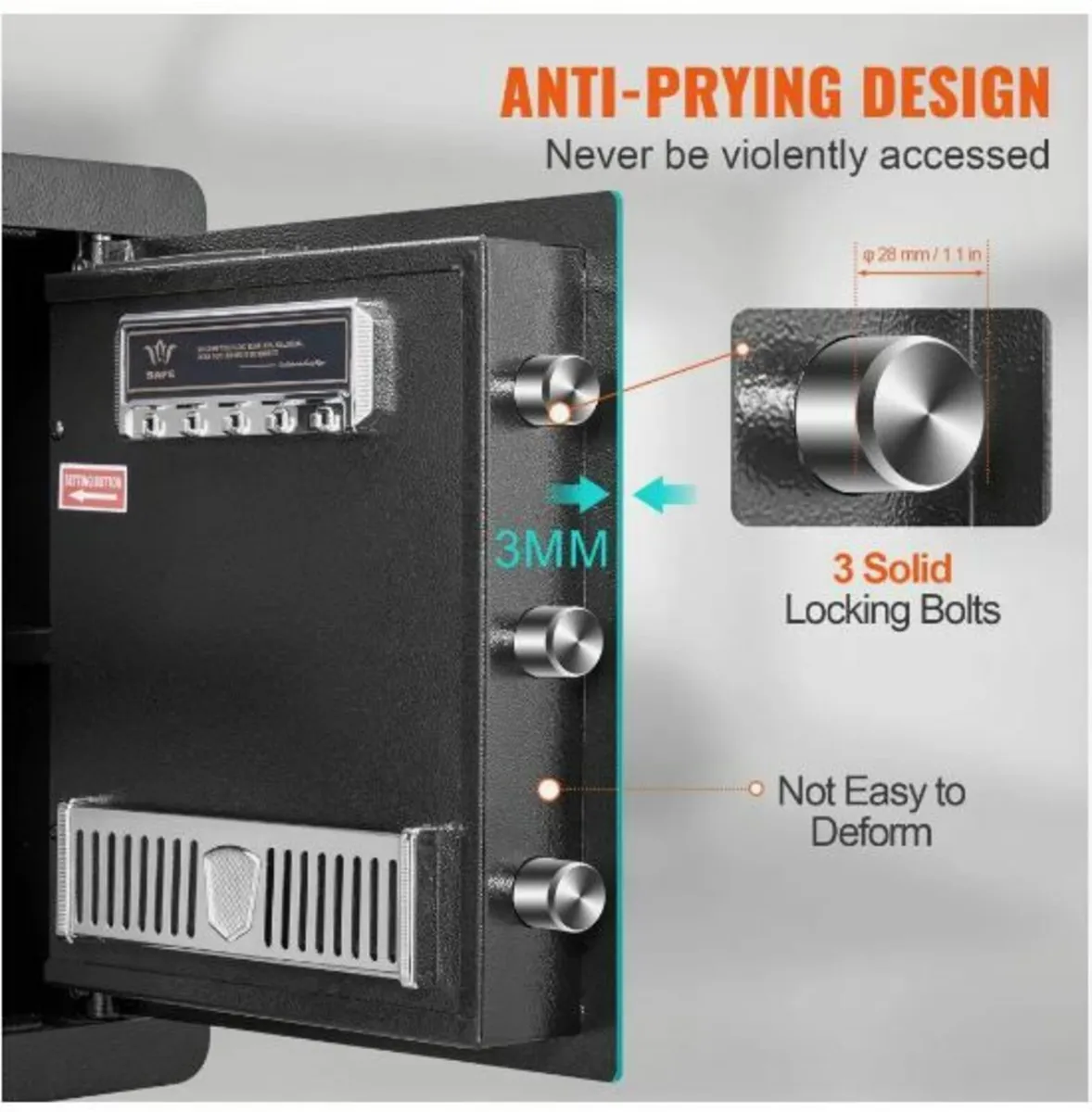 Safe, 51.0 L Home Safe, Steel Security - Image 4