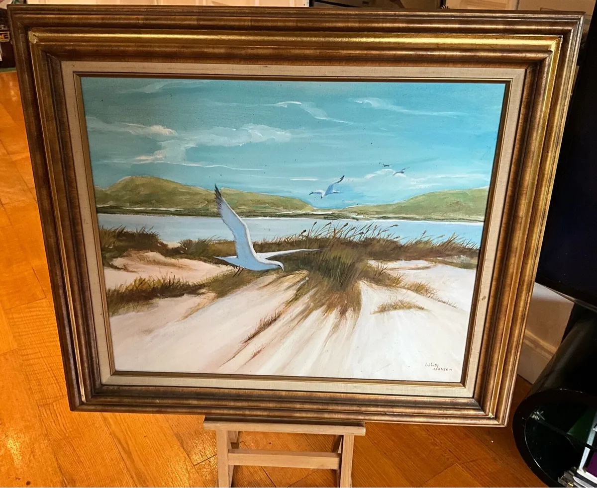 Large Wildlife Painting Signed - Image 4