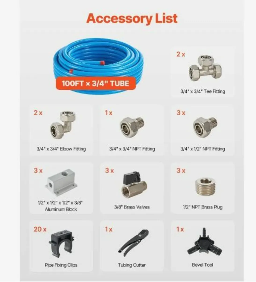 Air Compressor Line Kit 3/4'' x 100FT - Image 3