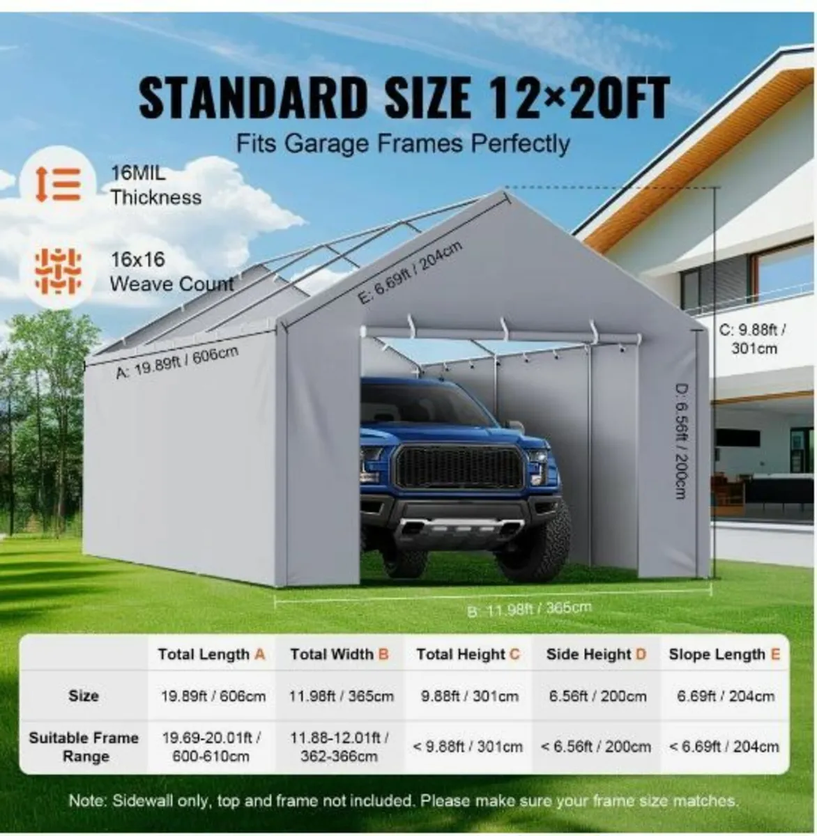 Carport Replacement Canopy Cover - Image 3