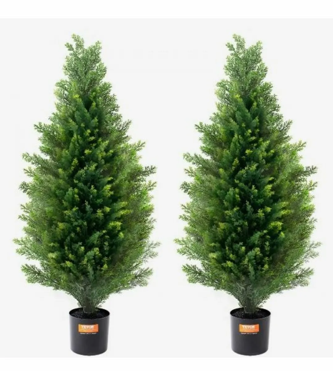 2 Pack 3' Artificial Cedar Topiary Tree - Image 1