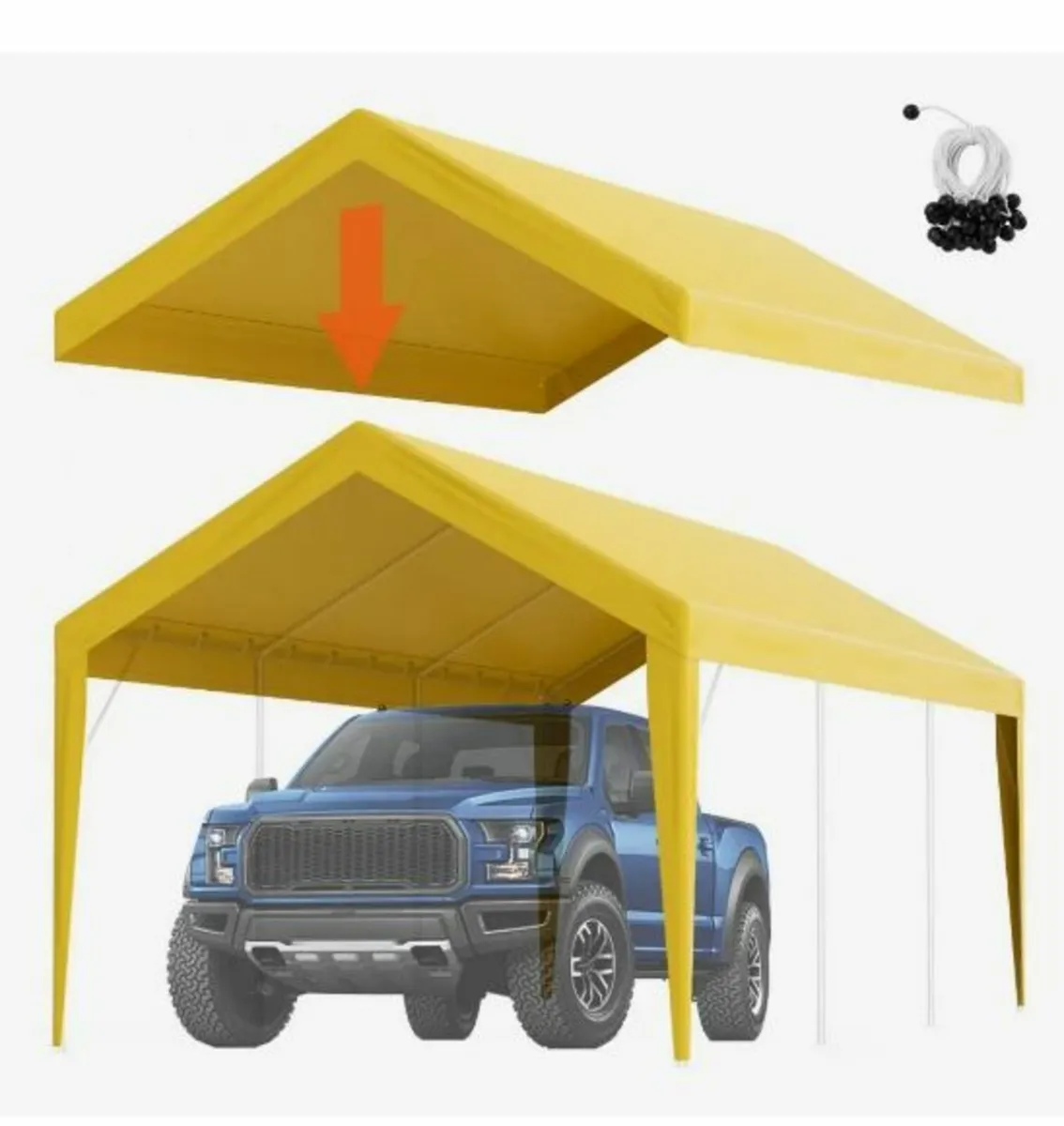 Carport Replacement Canopy Cover 10 x 20 ft - Image 1