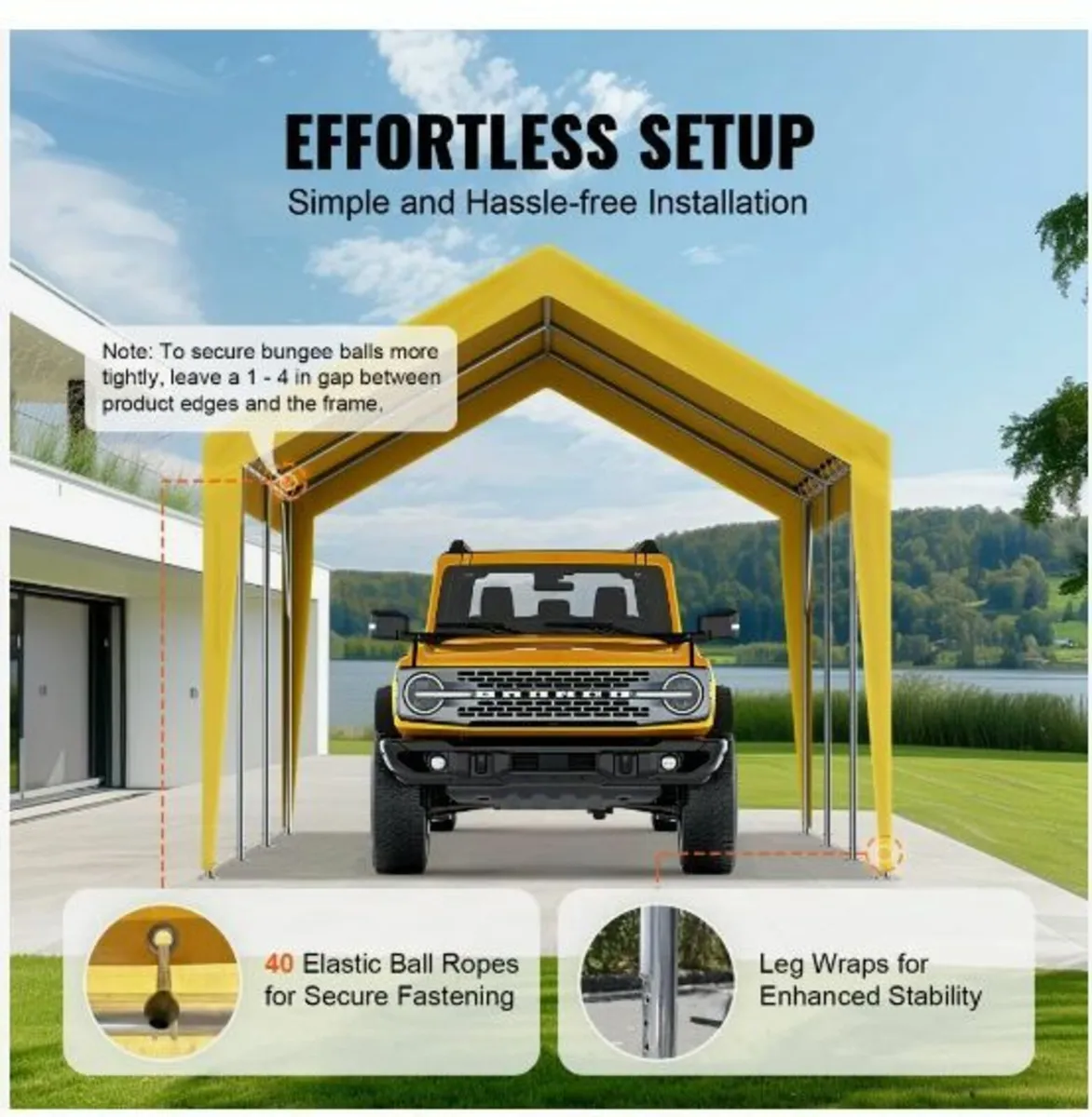 Carport Replacement Canopy Cover 10 x 20 ft - Image 4