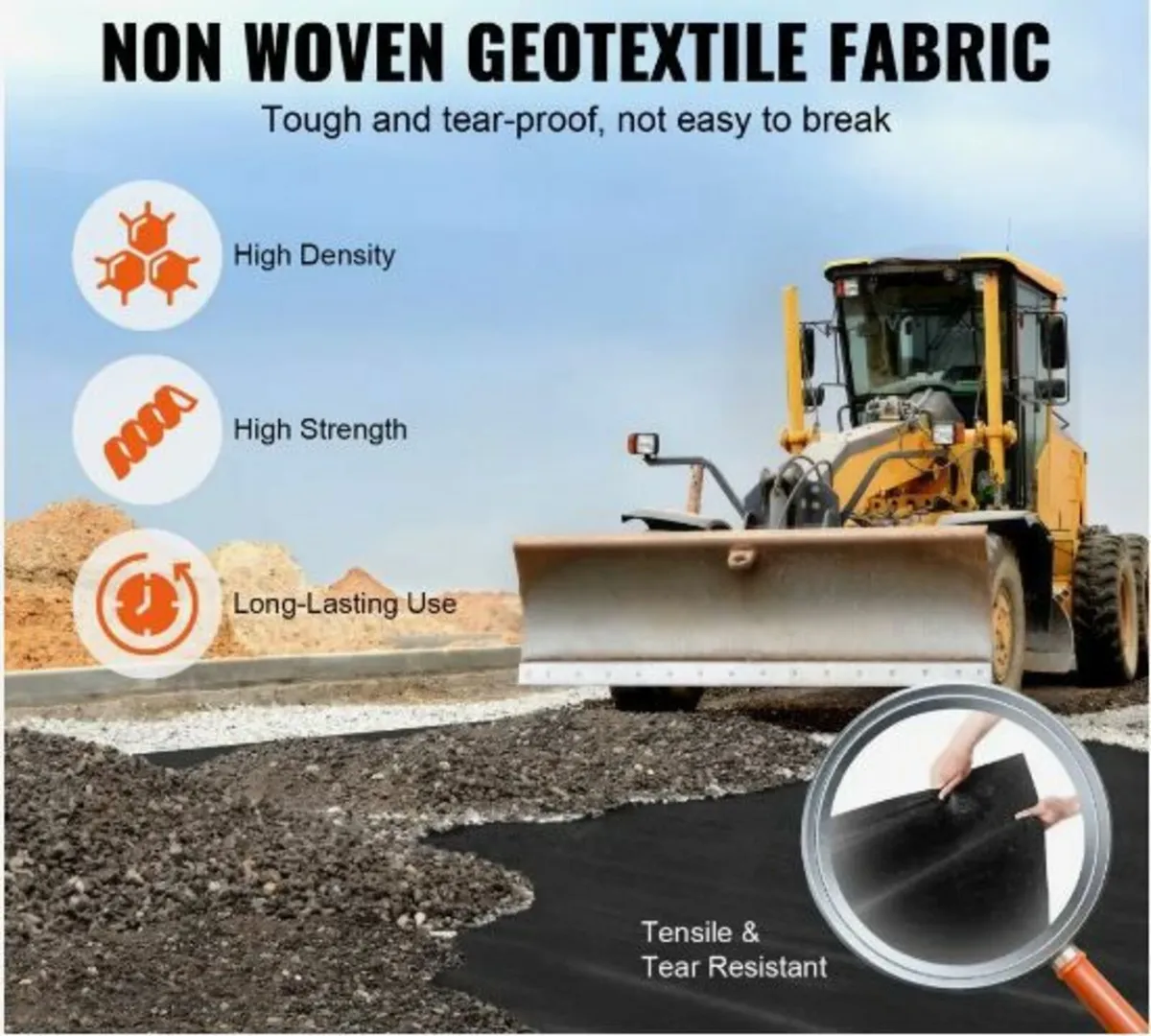Driveway Fabric, 1 x 50 m Non Woven - Image 3