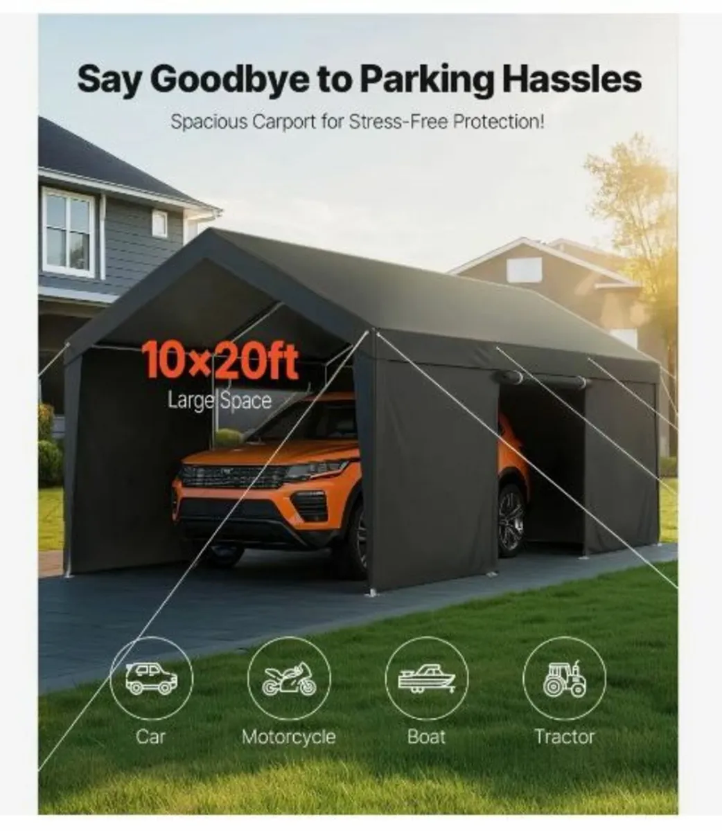 Carport Car Canopy 12x20FT Heavy - Image 3
