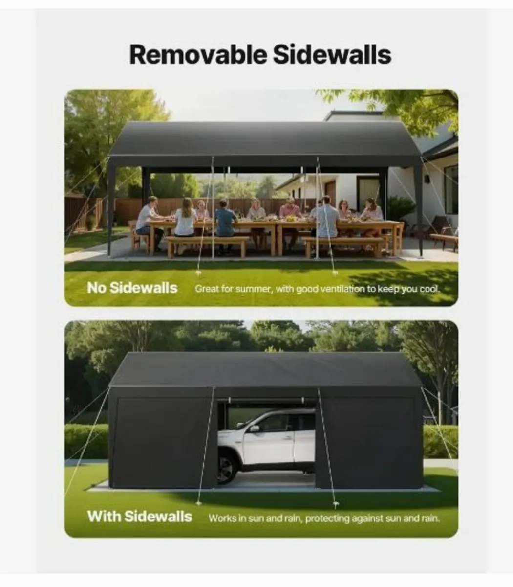Carport Car Canopy 12x20FT Heavy - Image 4