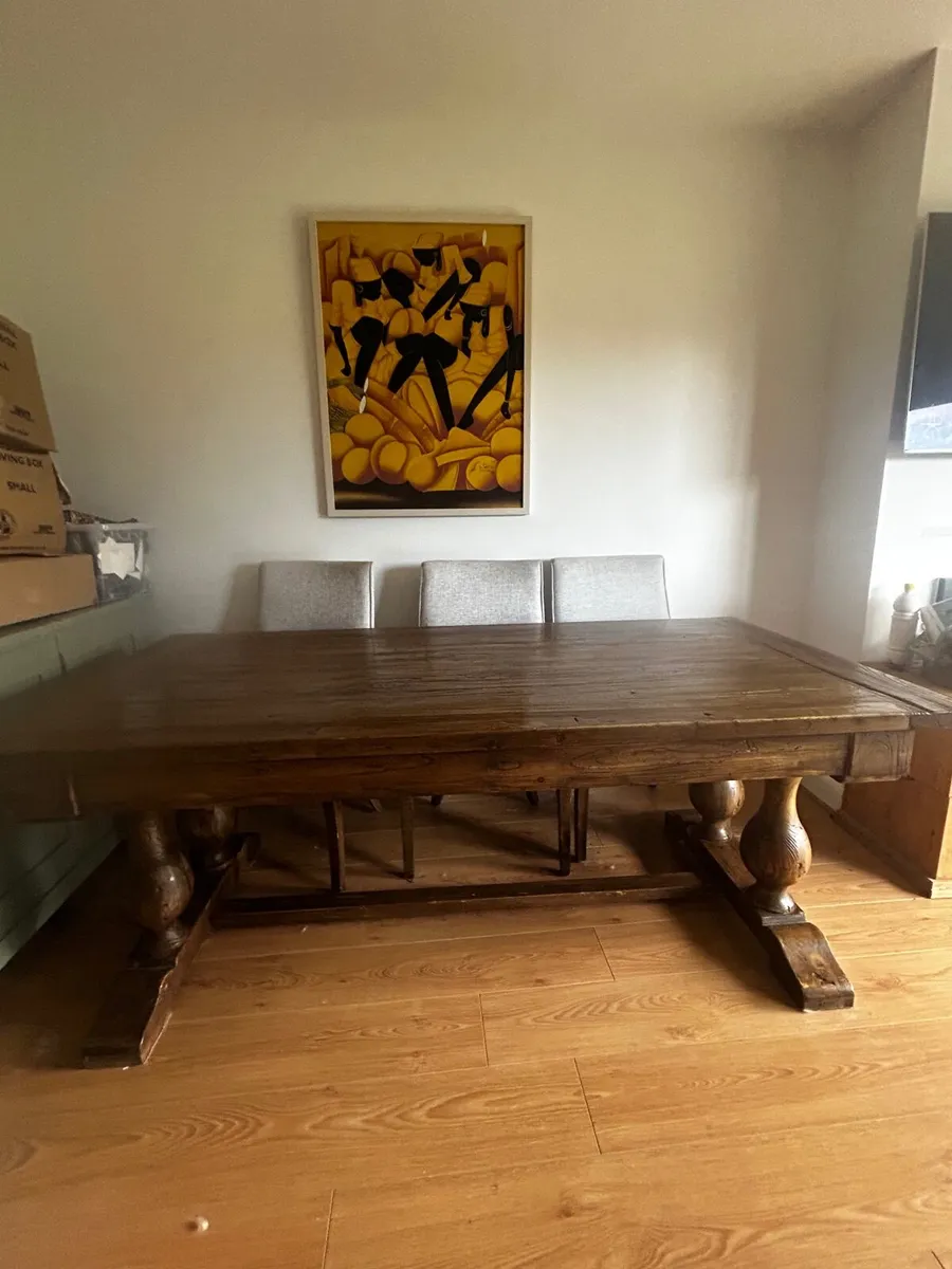 Stunning solid oak table designer - Image 1