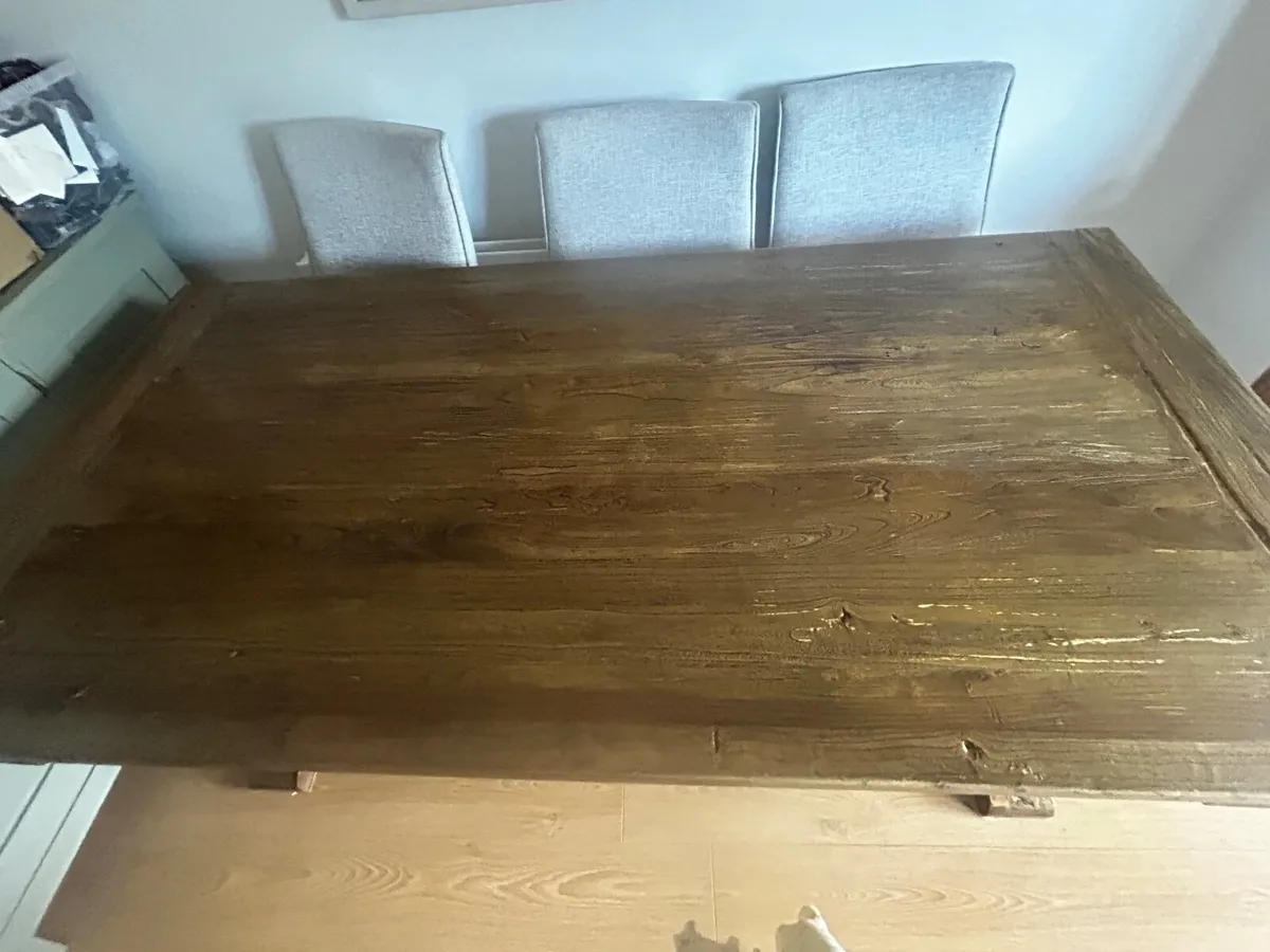 Stunning solid oak table designer - Image 2