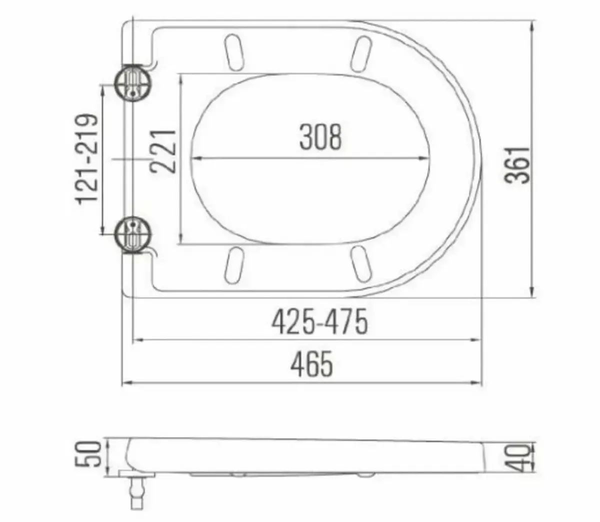 Cover Close Toilet Seat Soft System Lid - Image 4