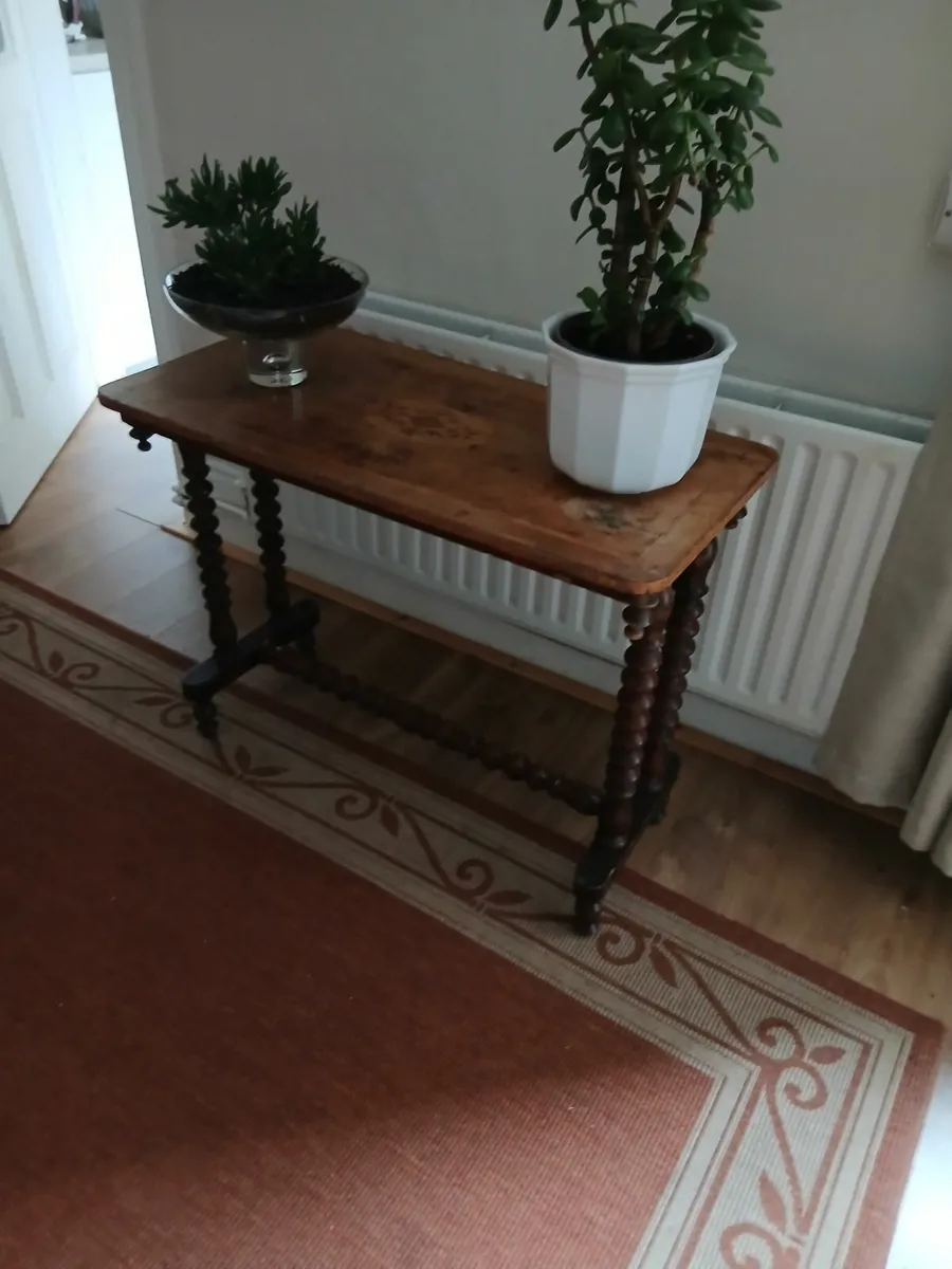 Early 19 century bobbin hall table with rosewood t - Image 2